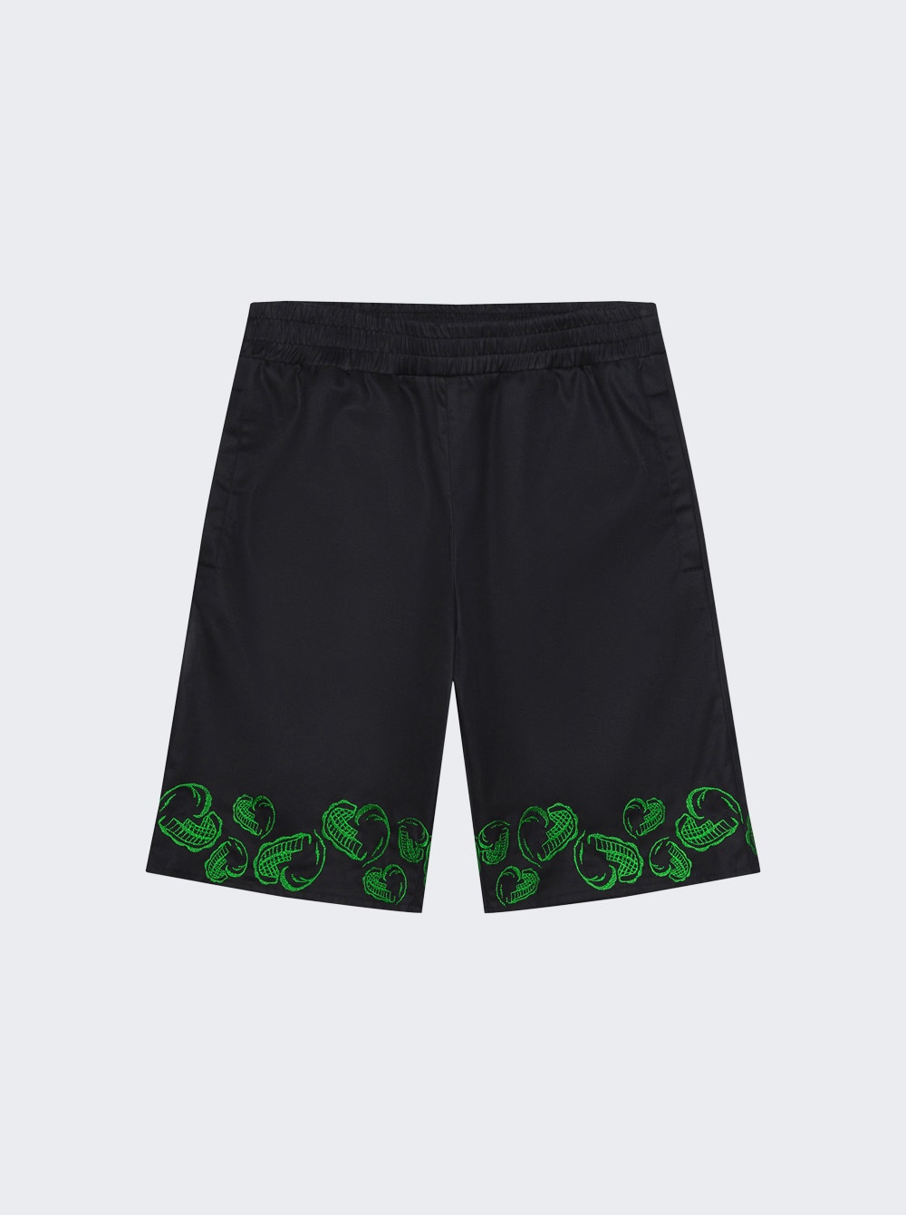 Men | VEERT | Heart Embroidered Shorts | Black