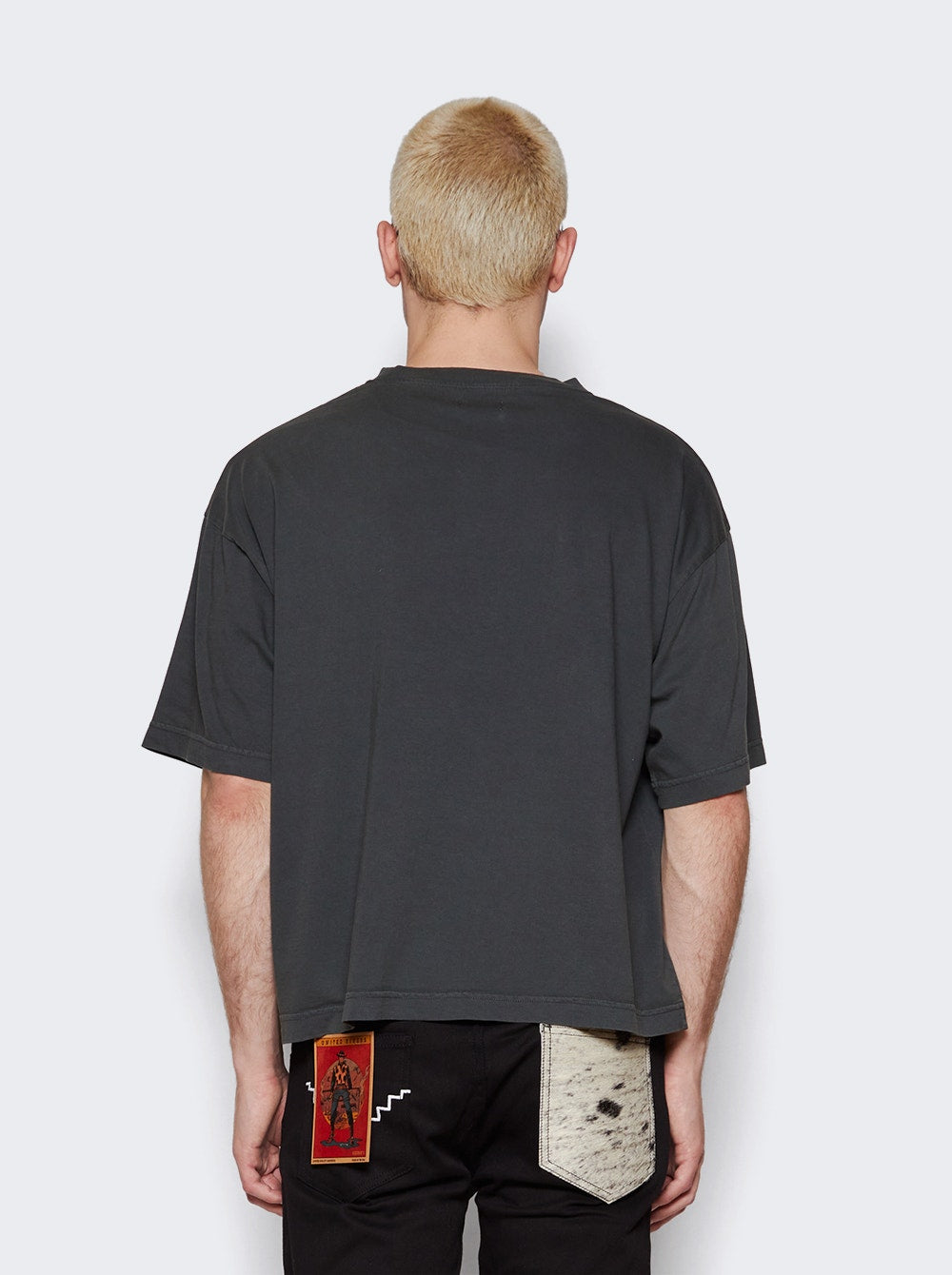 Men | VEERT | Handwritten Embroidered T-shirt | Dark Grey