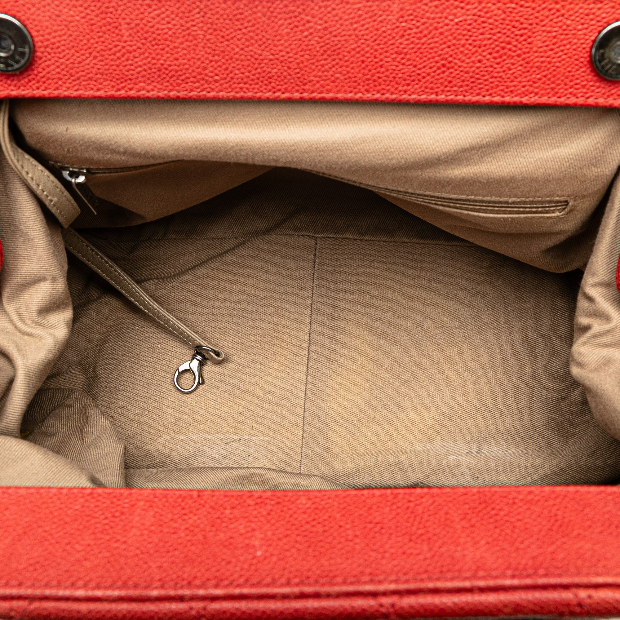 Chanel | Pre-Owned Medium Quilted Caviar Frame Tote | Red