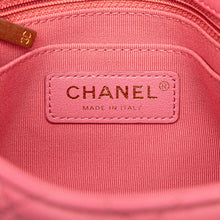 Chanel | Pre-Owned Mini Square Lambskin Pearl Samba Flap | Pink