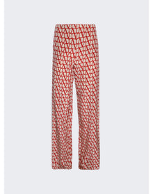 Valentino | Women | V-logo Crepe De Chine Wide-leg Pants | Pink