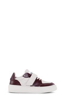 Velcro Low Top Sneaker | Burgundy