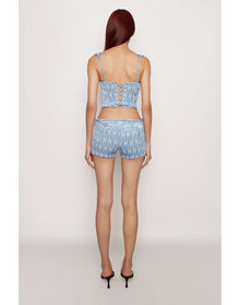 Velvet Tie Short | Hydrangea