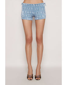 Velvet Tie Short | Hydrangea