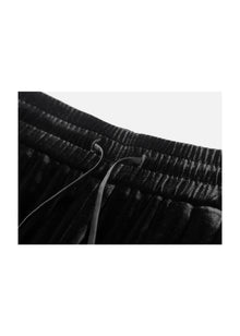 Velvet Wide-Leg Pants | Black