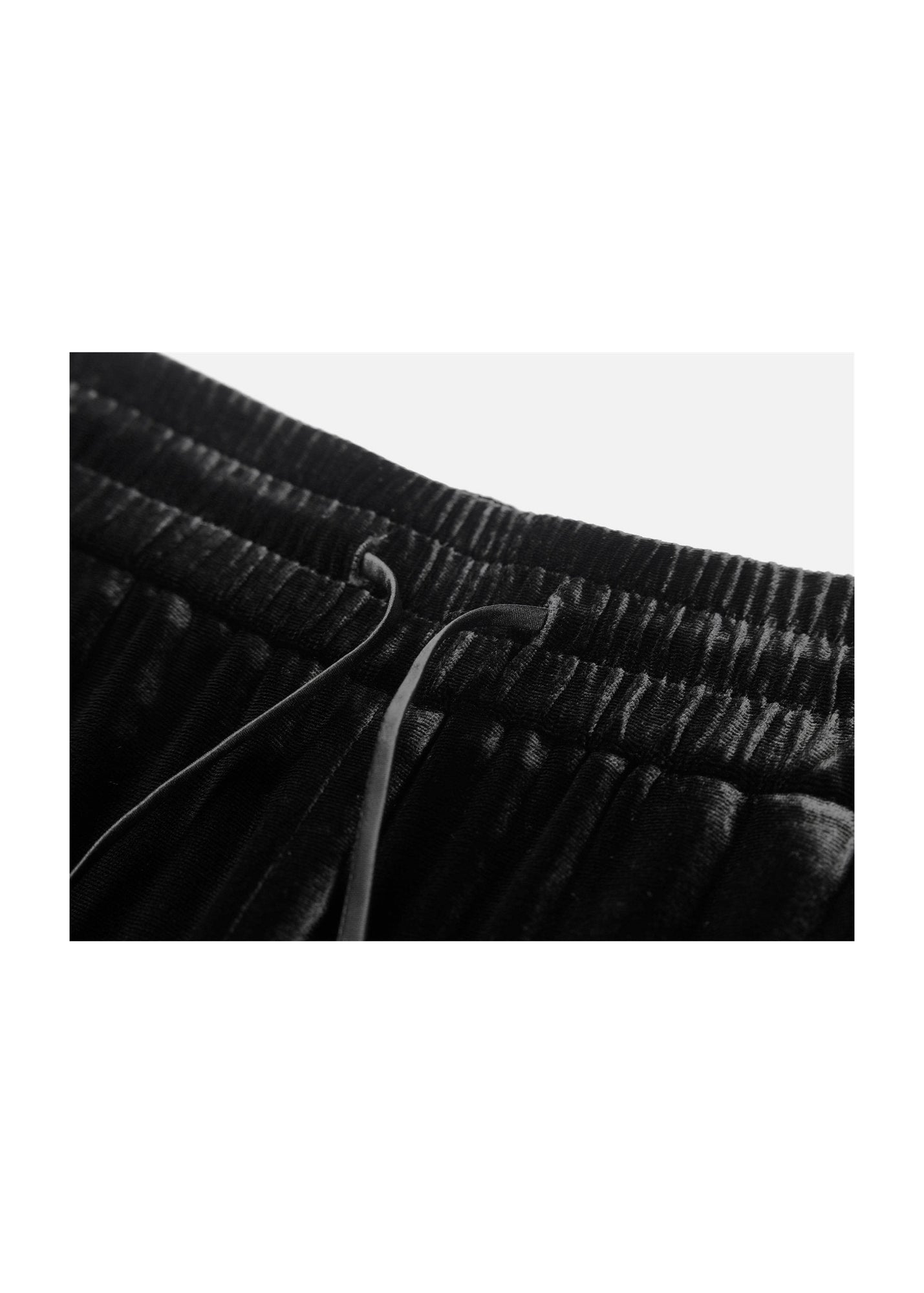 Velvet Wide-Leg Pants | Black