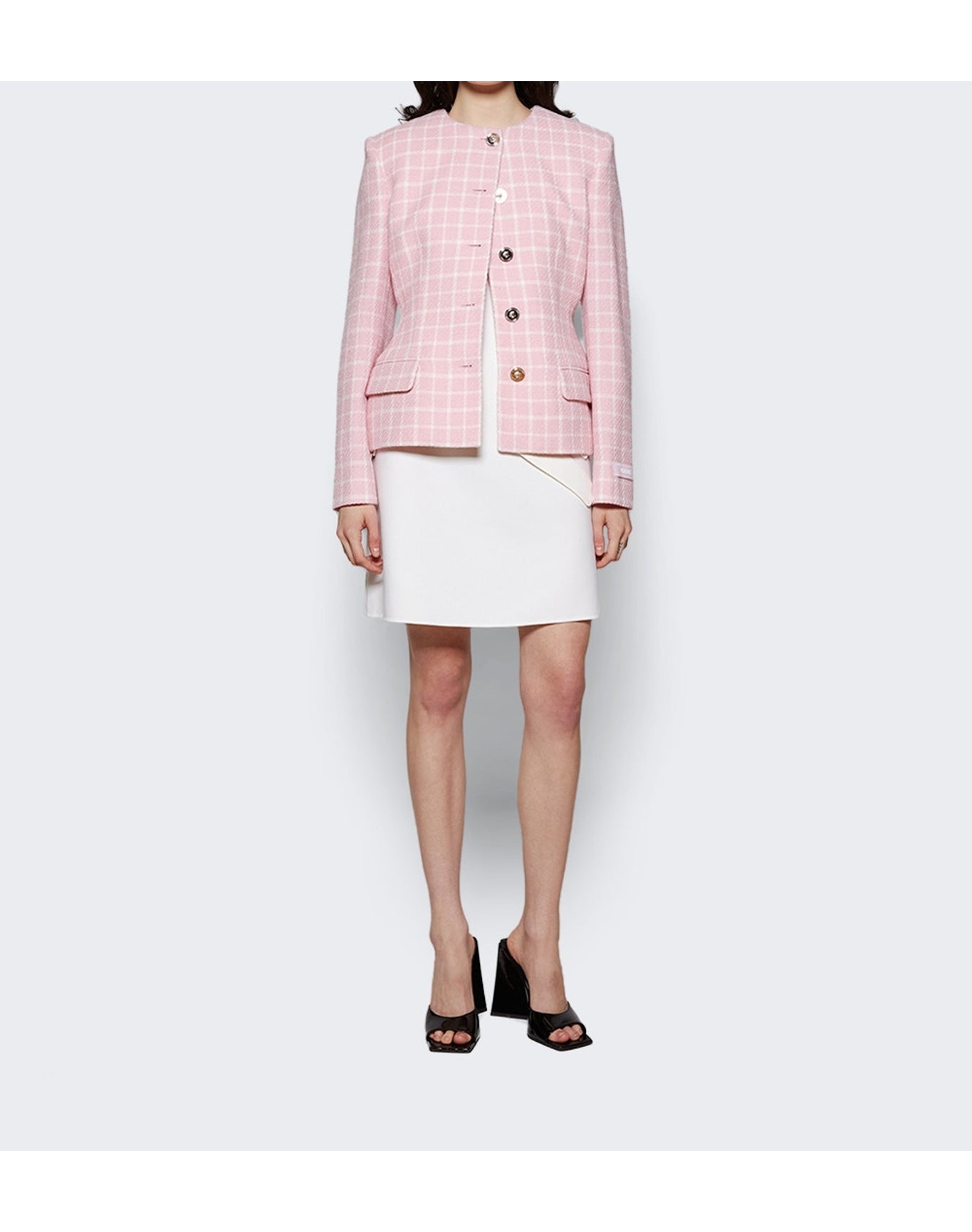 Versace | Women | Contrasto Hourglass Jacket | Pastel Pink