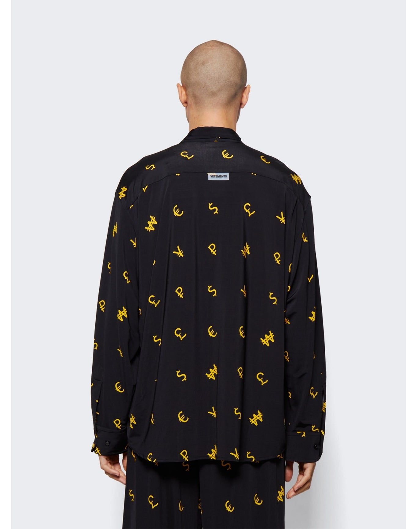Vetements | Men | Currency Fluid Jersey Shirt | Black