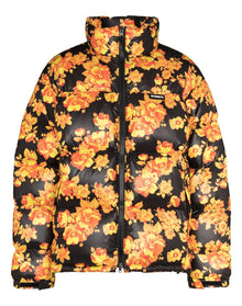 Vetements | Women | Acid Flower Puffer Jacket | Orange x Black