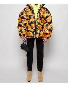 Vetements | Women | Acid Flower Puffer Jacket | Orange x Black