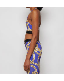 Vetements | Women | Chain Sports Bra | Royal Blue x Gold