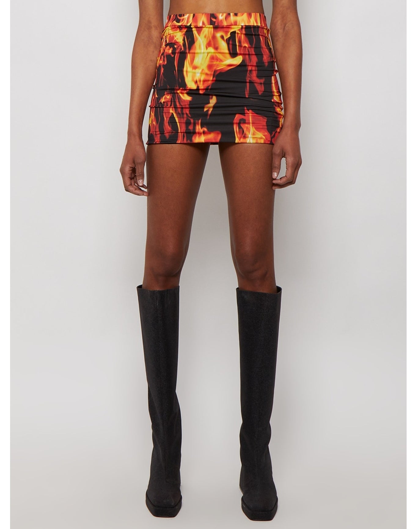 Vetements | Women | Fire Mini Skirt | Orange x Black