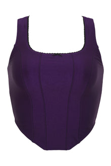 Victoria Shine Crop Top Candied Violet