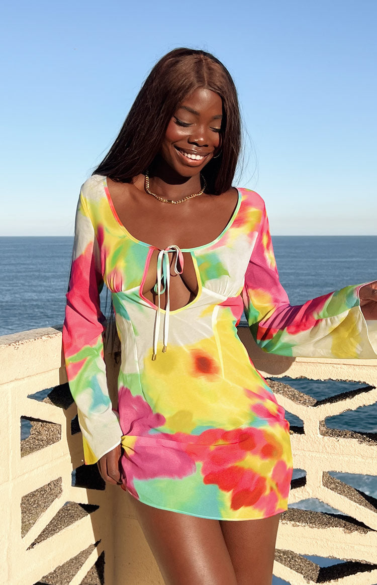 Vienna Long Sleeve Mini Dress | Floral Print