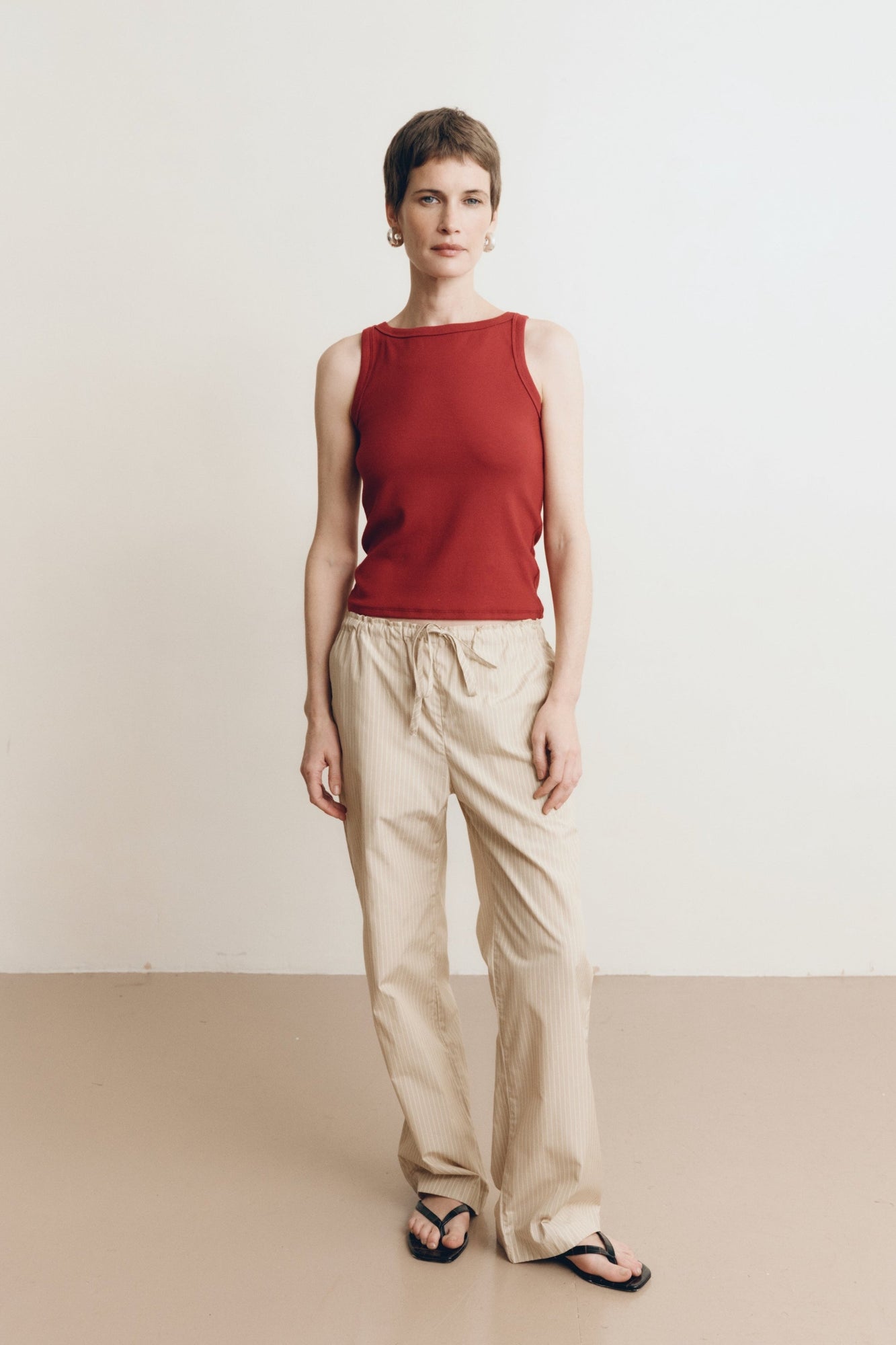 Clara Stripe Pant | Dune-Stripe