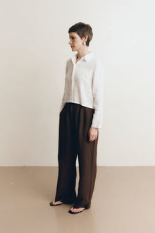 Marina Linen Trouser | Chestnut