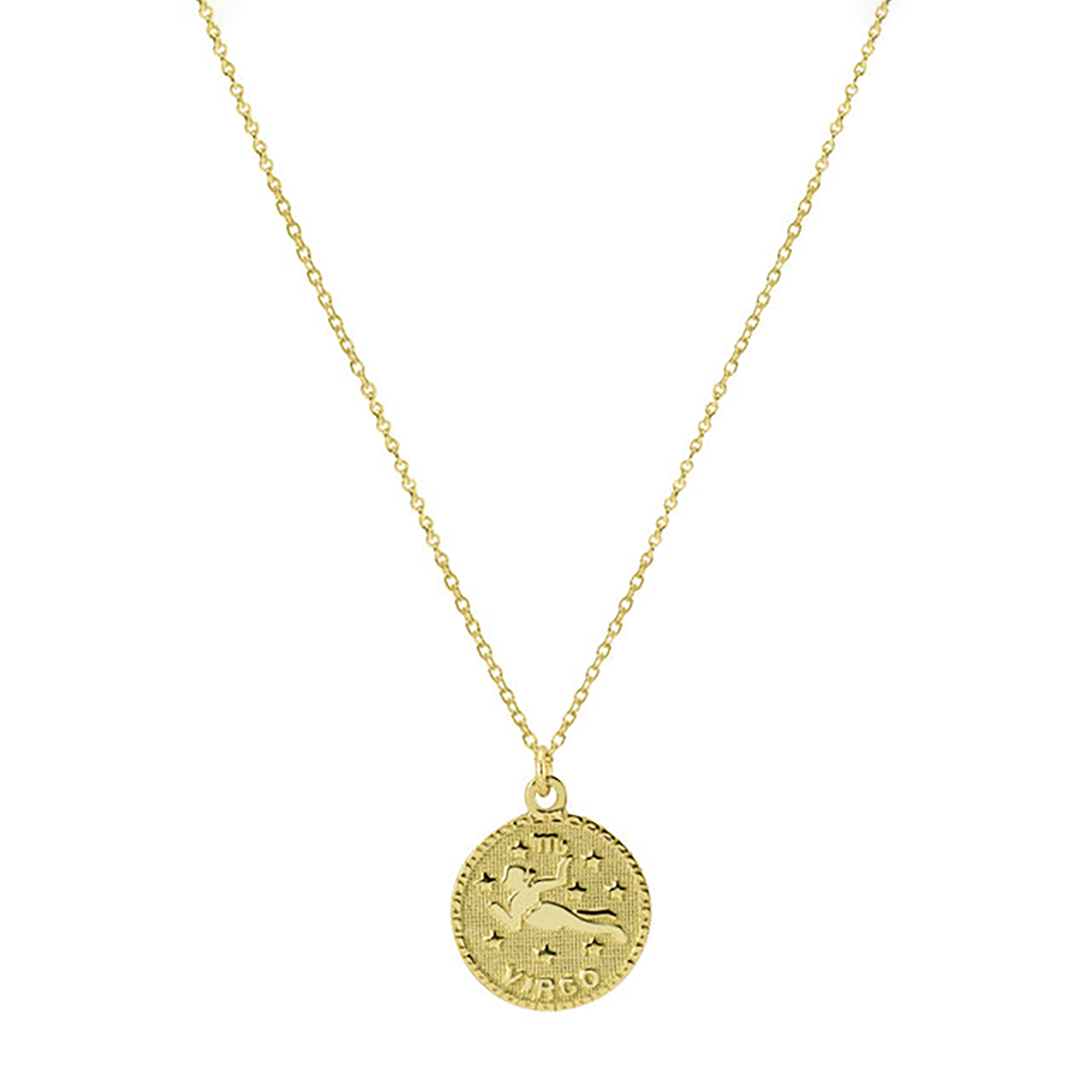 The Zodiac Medal Necklace | Gold Vermeil & Sterling Silver