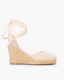 Women's Marseille Wedge Espadrille | Eyelet | Oasis White - Womens Espadrilles - Oasis White - Soludos - 