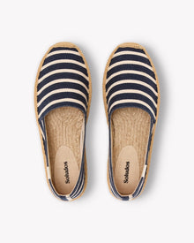 The Original Espadrille - Classic Stripes - Navy / Ivory - Women's - Women's Espadrilles - Navy / Ivory - Soludos - 