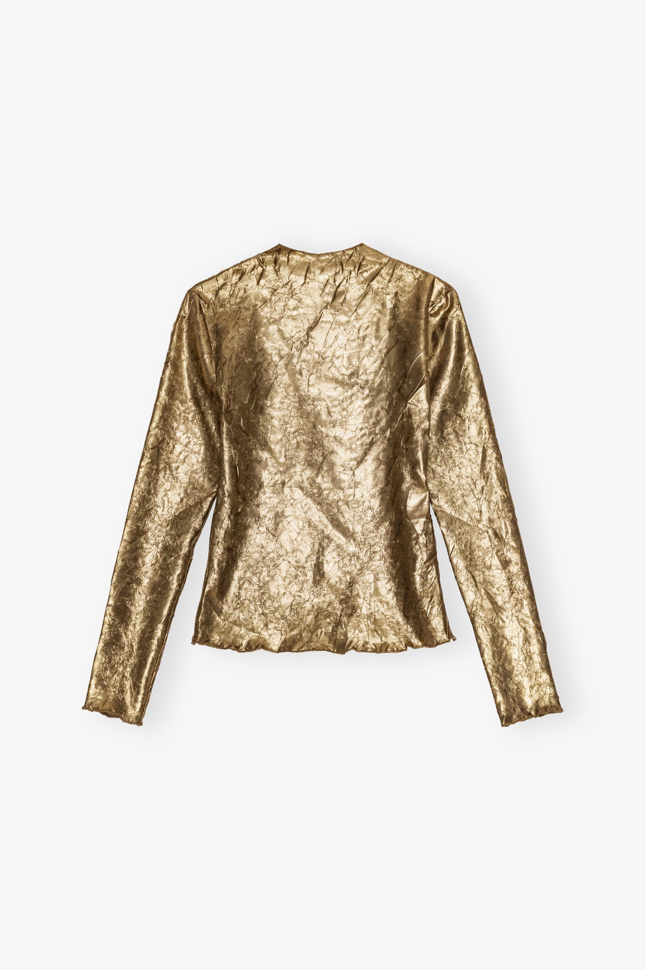 Shibori Pleat Back Cutout Top | Gold