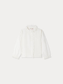 Girl | Ginese White Embroidered Blouse | Milk White