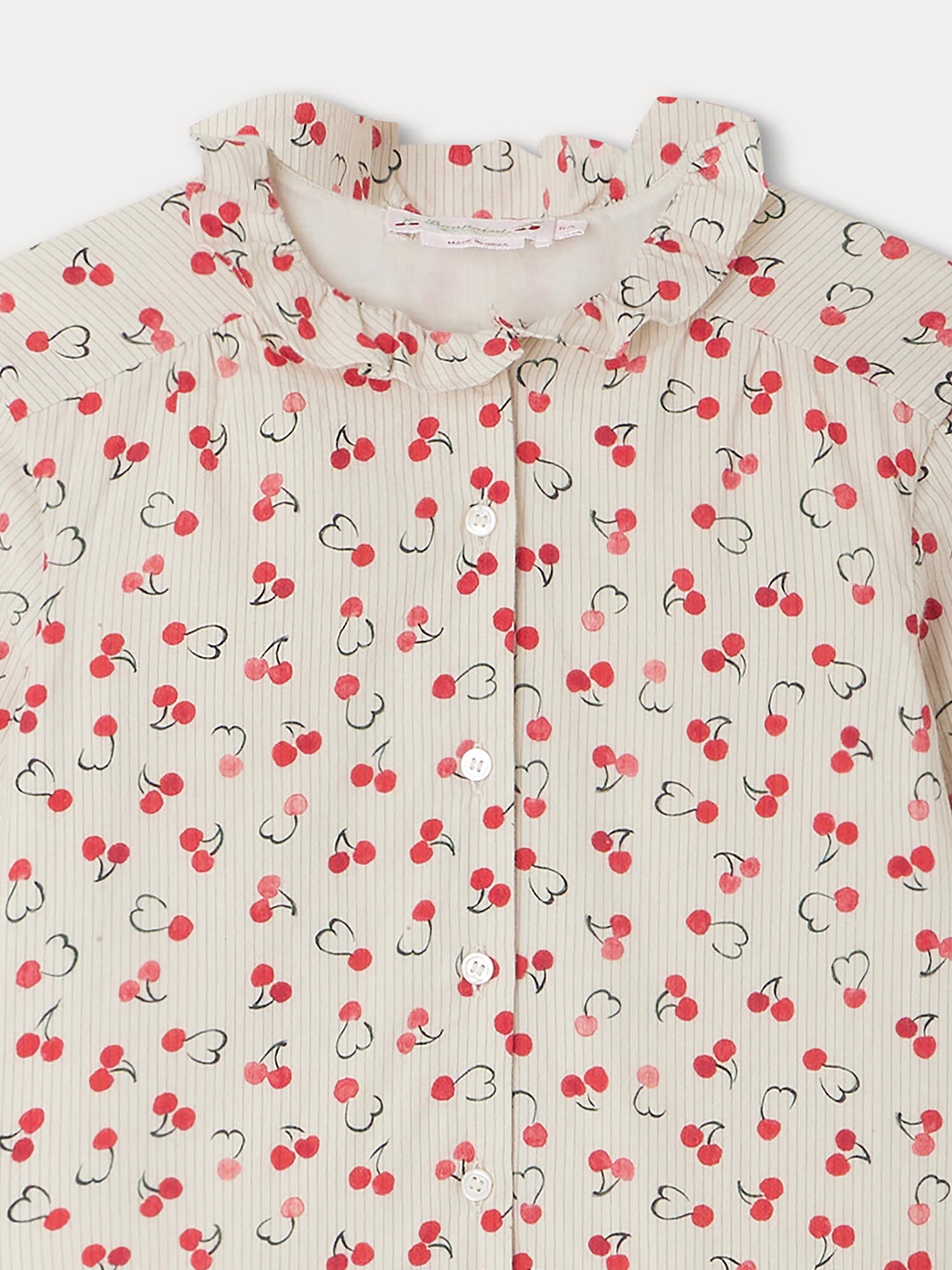Girl | Geraldine Dress With Mini Cherry Prints | Cherry