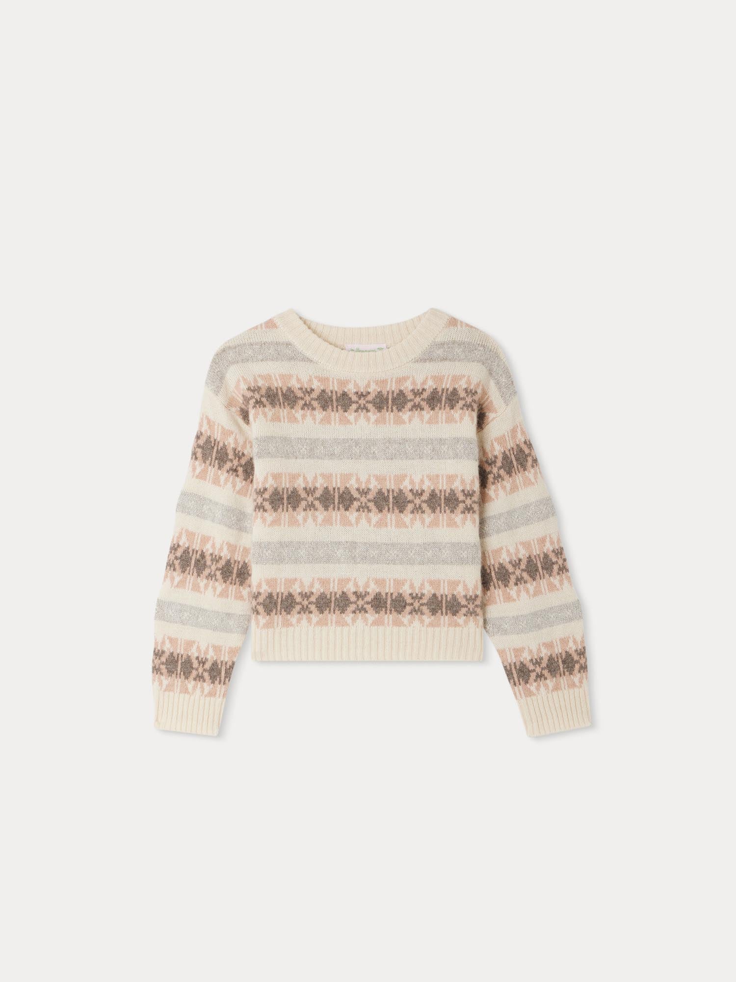 Girl | Greet Wool Sweater | Multicolor Pink Blush
