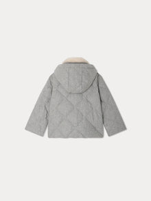 Girl | Modesty Double Breasted Down Jacket | Medium Heathered Gray