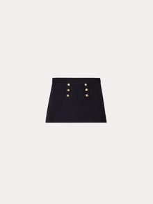 Girl | Gianina Skirt With Golden Buttons | Marine