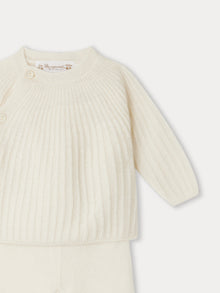 Unisex | Ging Cashmere Set | Milk White