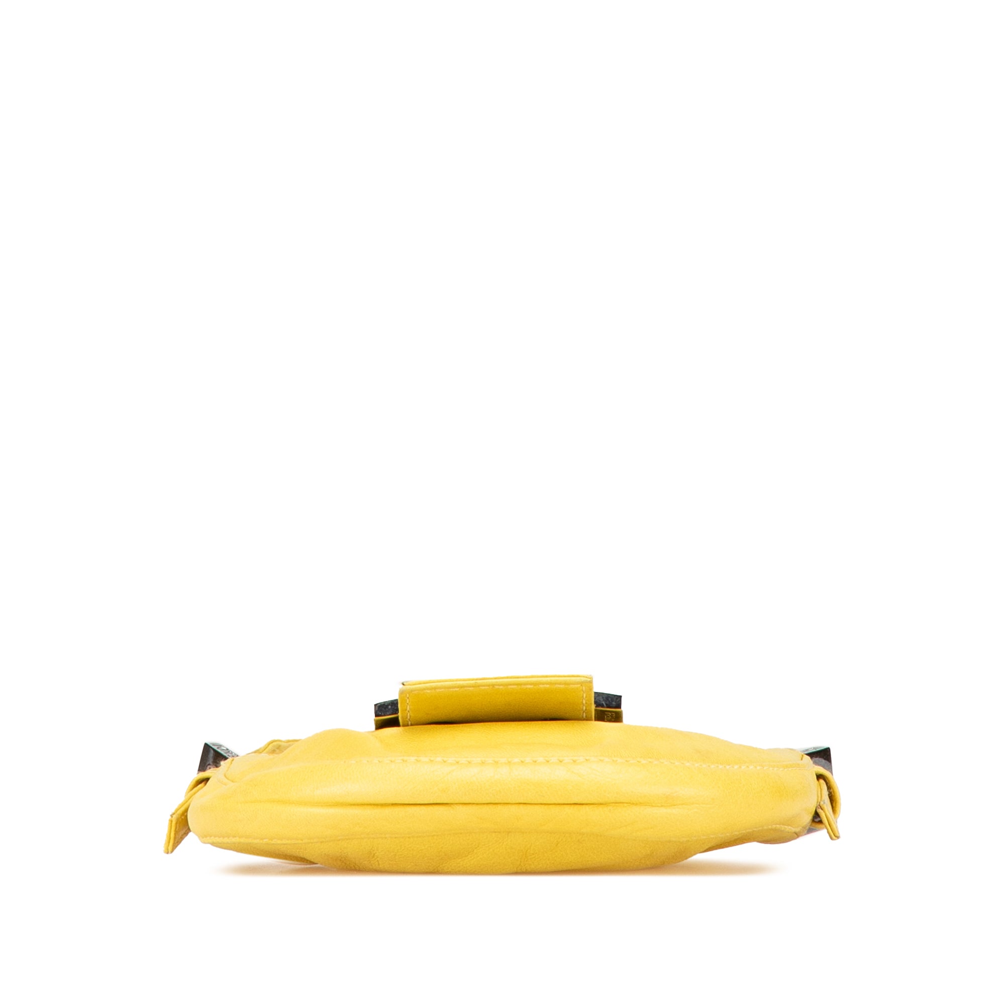 Fendi | Pre-Owned Mini Leather Croissant Handbag | Yellow