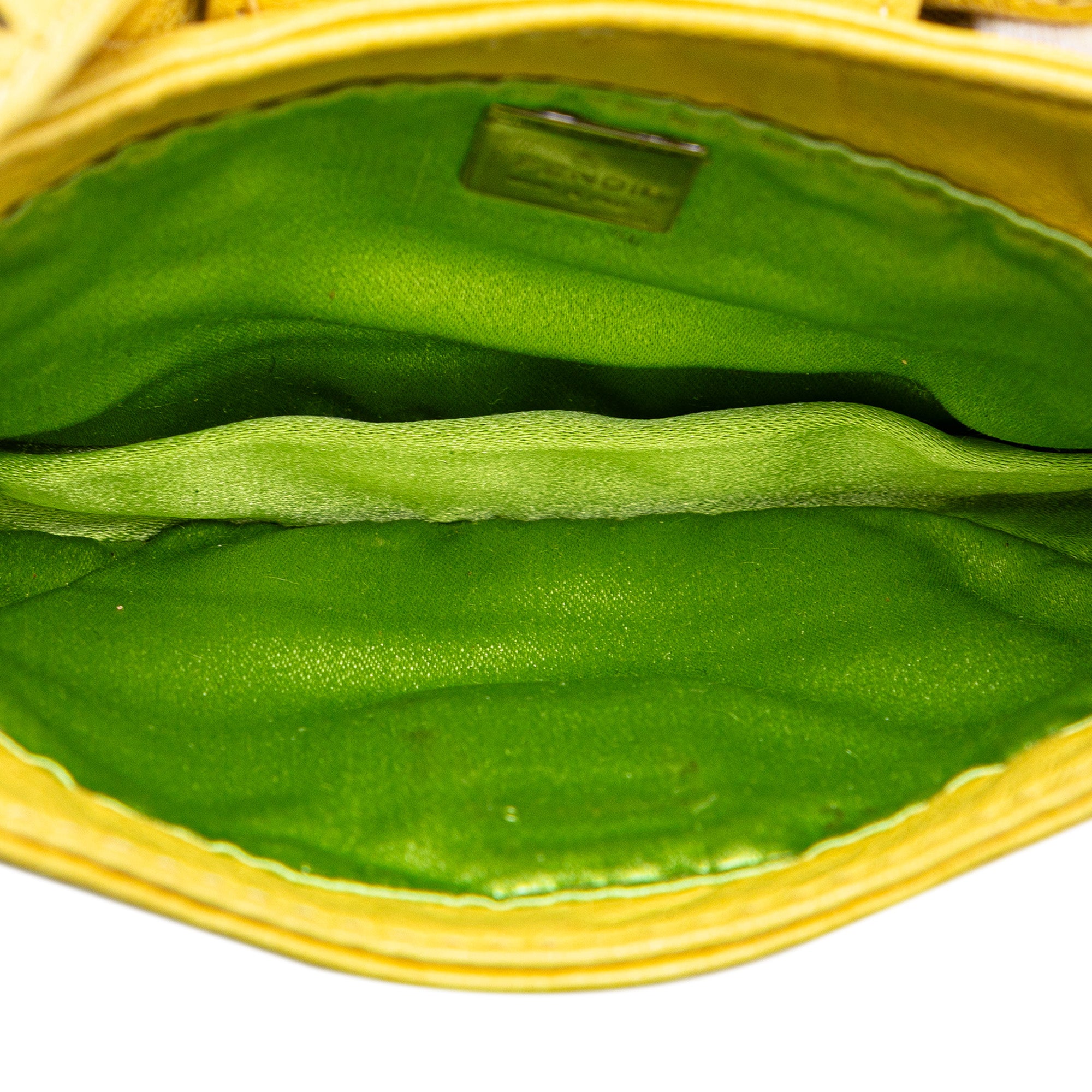 Fendi | Pre-Owned Mini Leather Croissant Handbag | Yellow