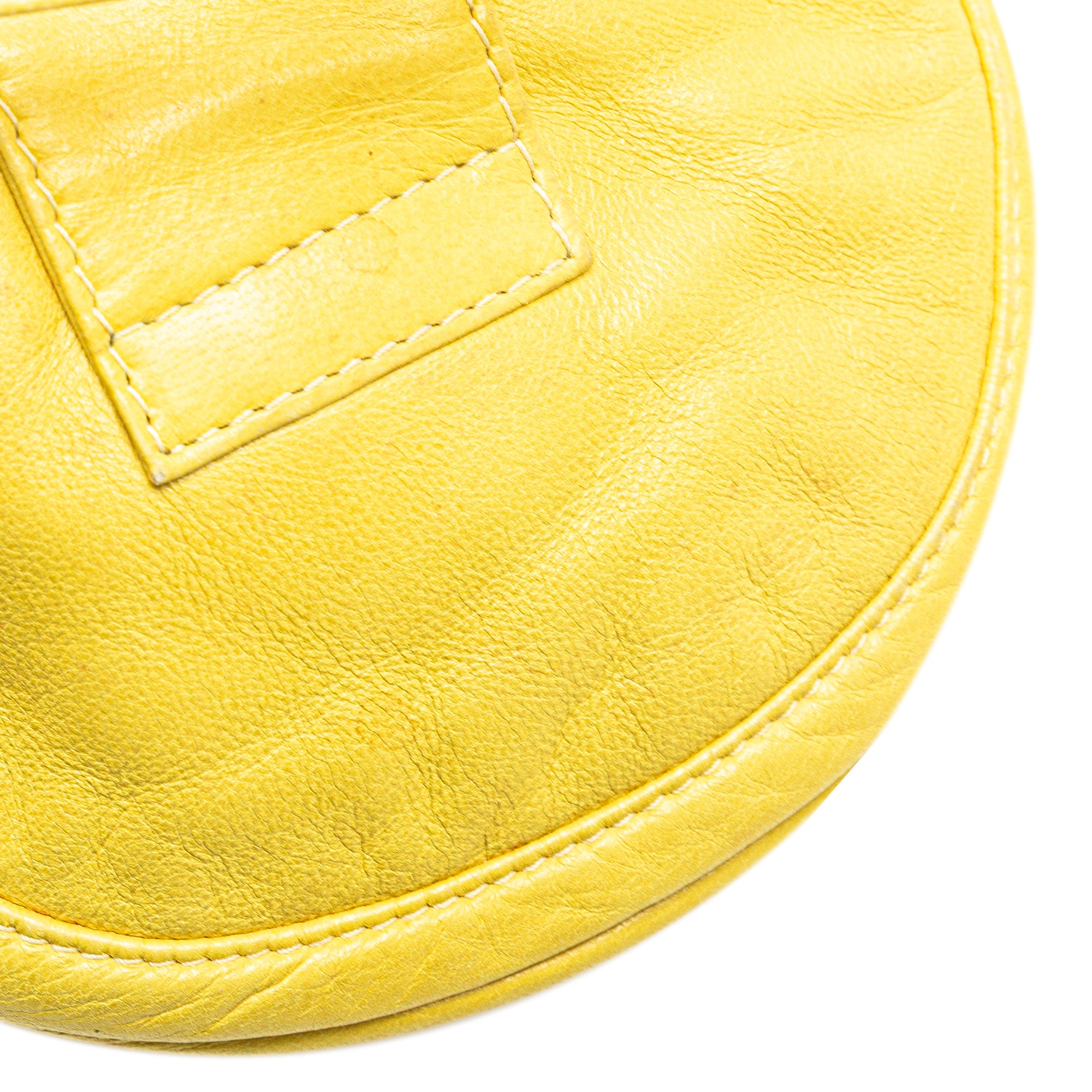 Fendi | Pre-Owned Mini Leather Croissant Handbag | Yellow