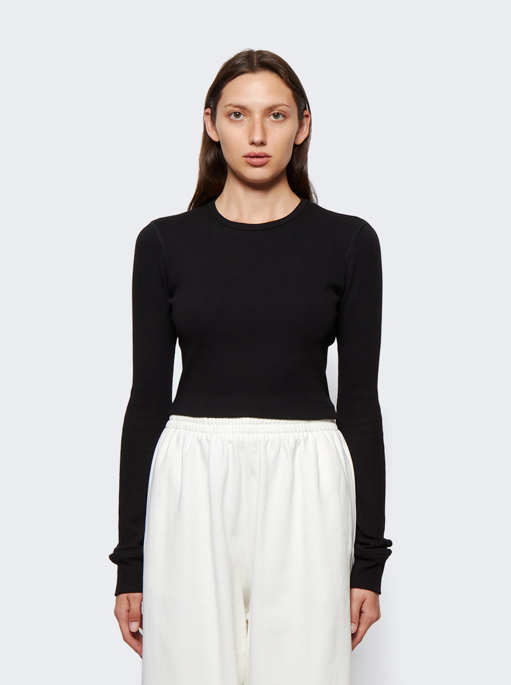 Women | WARDROBE.NYC X Hailey Bieber | Long Sleeve Tee | Black