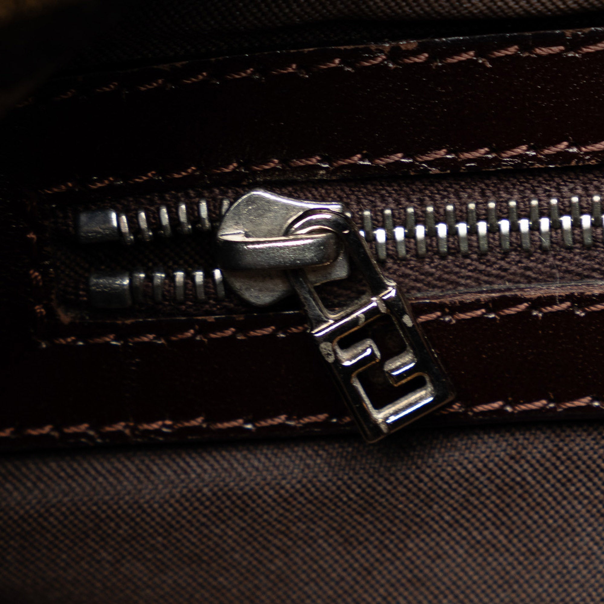 Fendi | Pre-Owned Zucca Canvas Mamma Forever | Brown