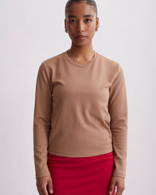 Toasted Coconut | Steff Fitted Long Sleeve Top