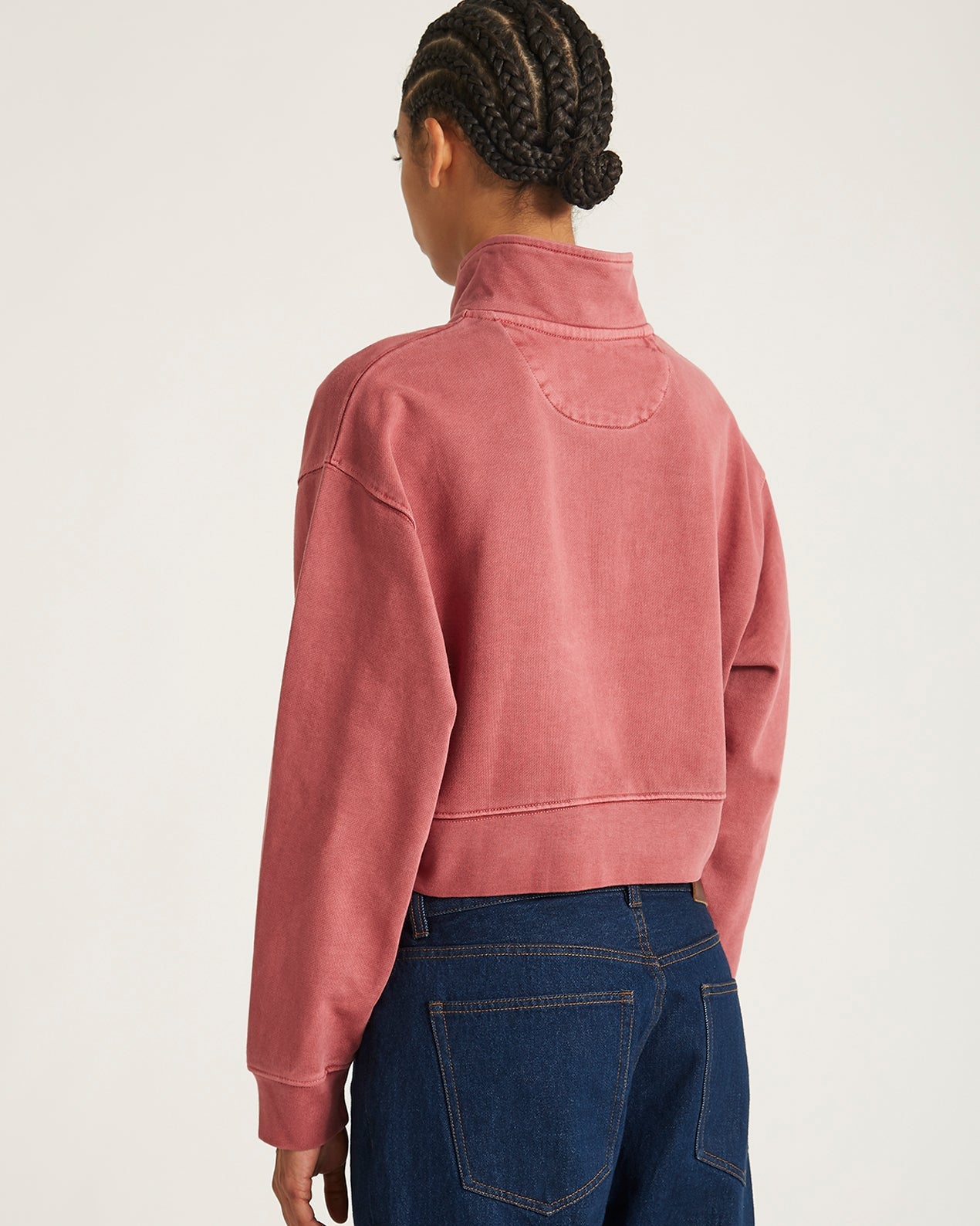 Rhubarb | Eldridge Fundamental Cropped Quarter Zip