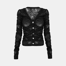OW Collection WANTED Lace Cardigan Cardigan 121 - Black