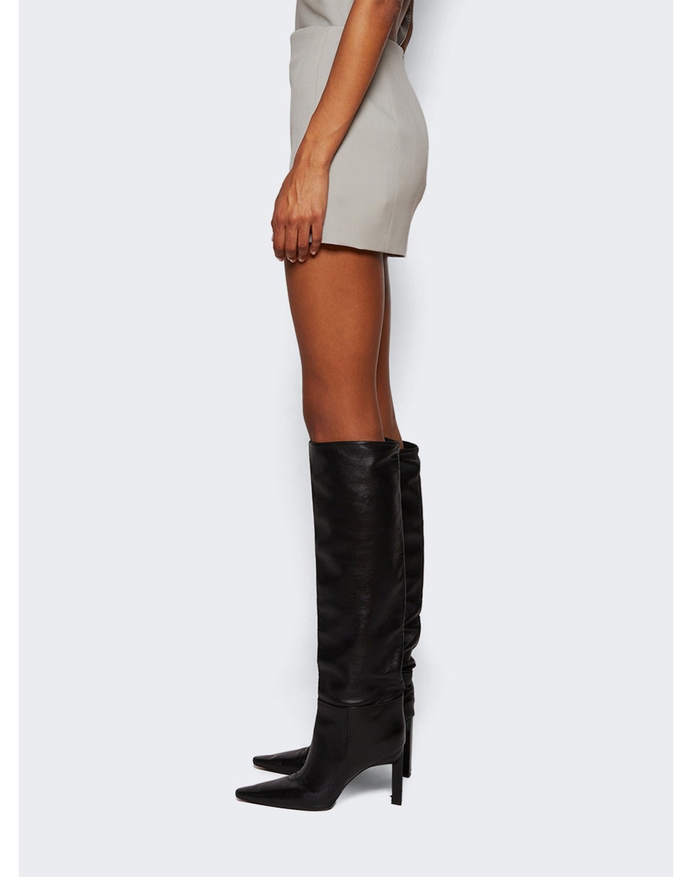 WARDROBE.NYC | Women | Backless Halter Top | Cement Grey