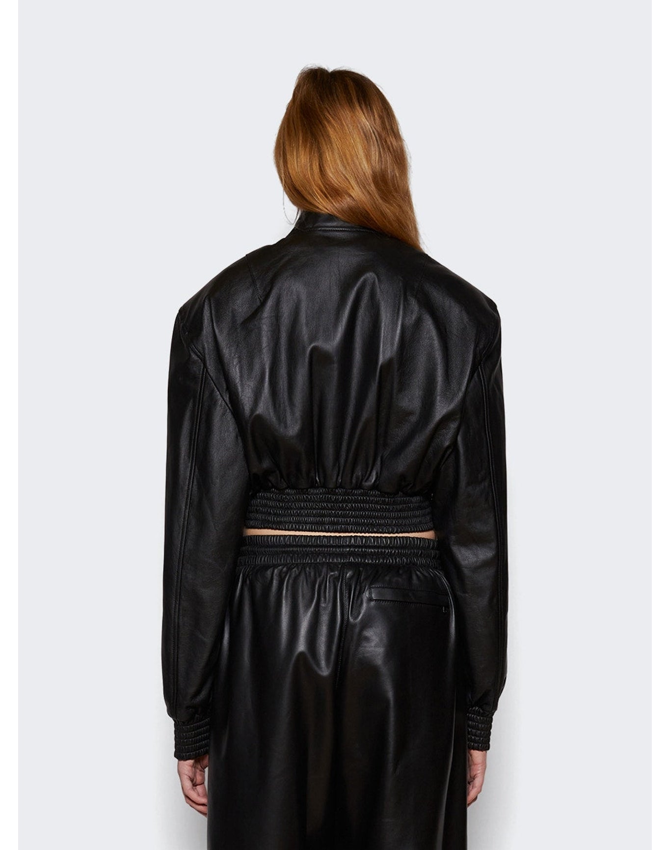 WARDROBE.NYC | Women | Tailored Crop Bomber | Black
