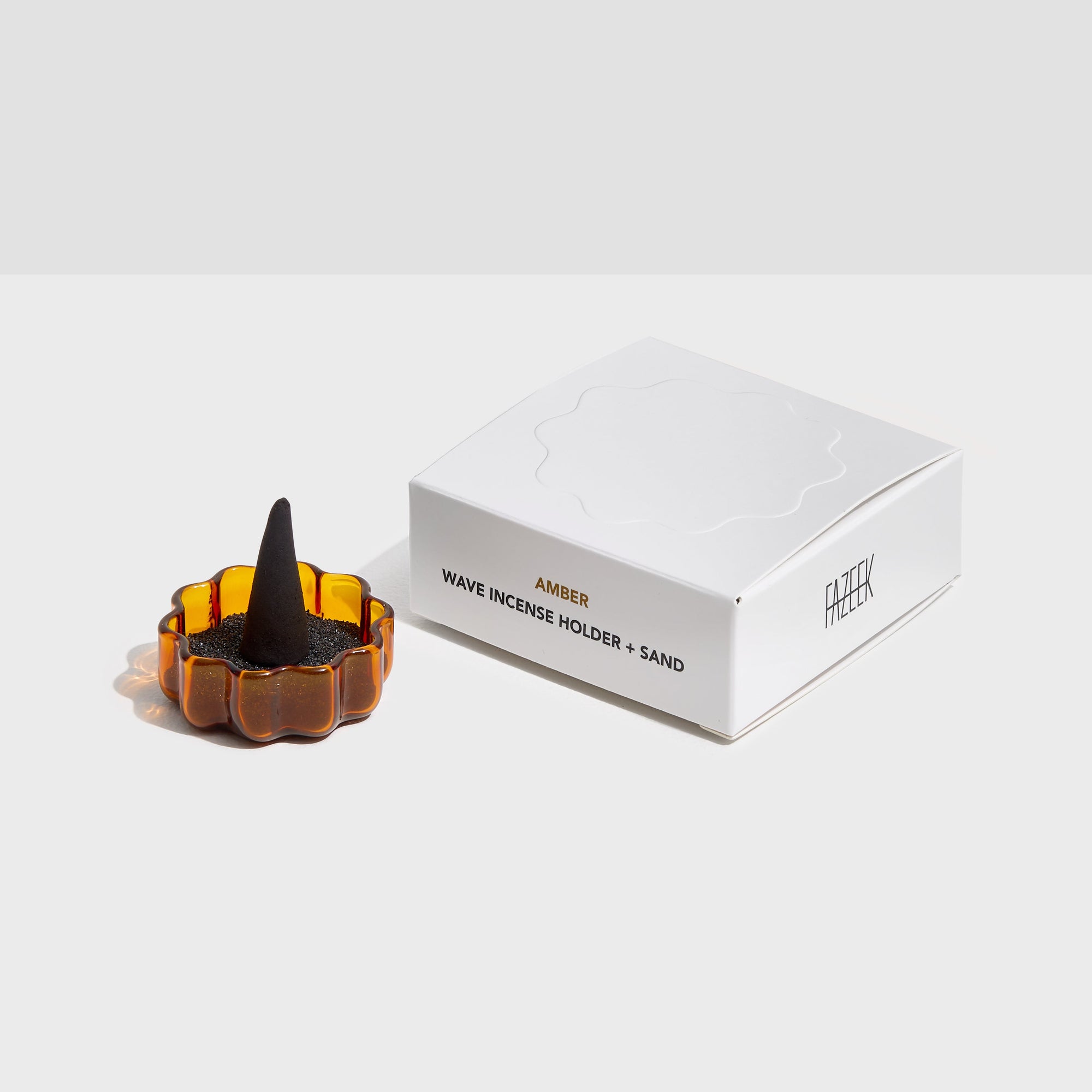 Wave Incense Holder | Amber