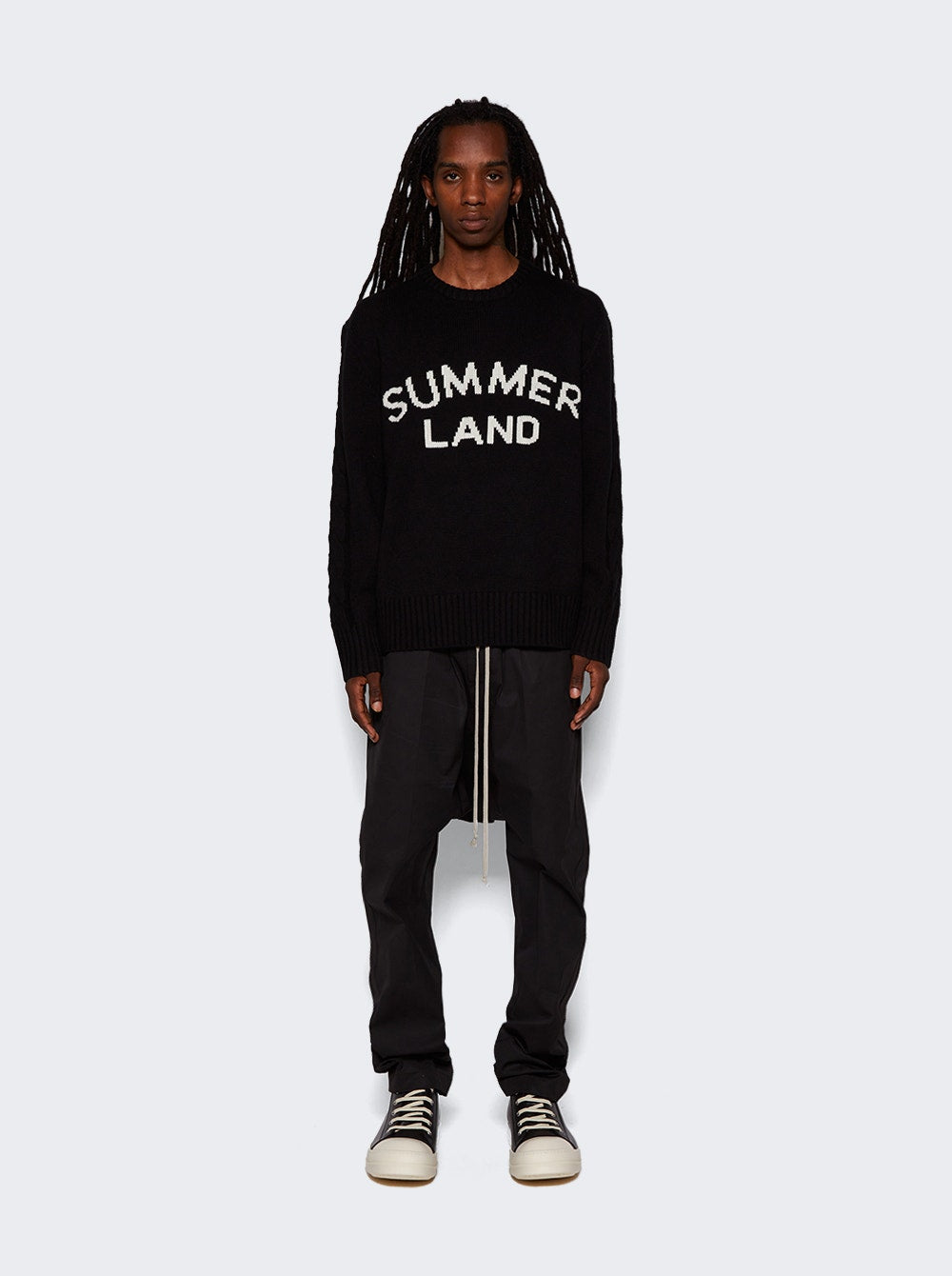 Men | NAHMIAS | Summerland Intarsia Crewneck Sweater | Black