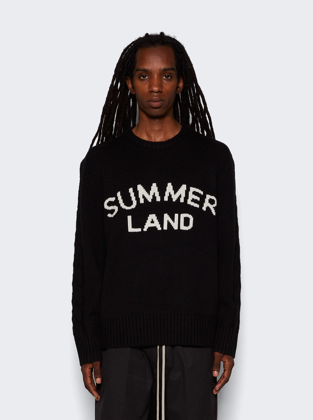 Men | NAHMIAS | Summerland Intarsia Crewneck Sweater | Black