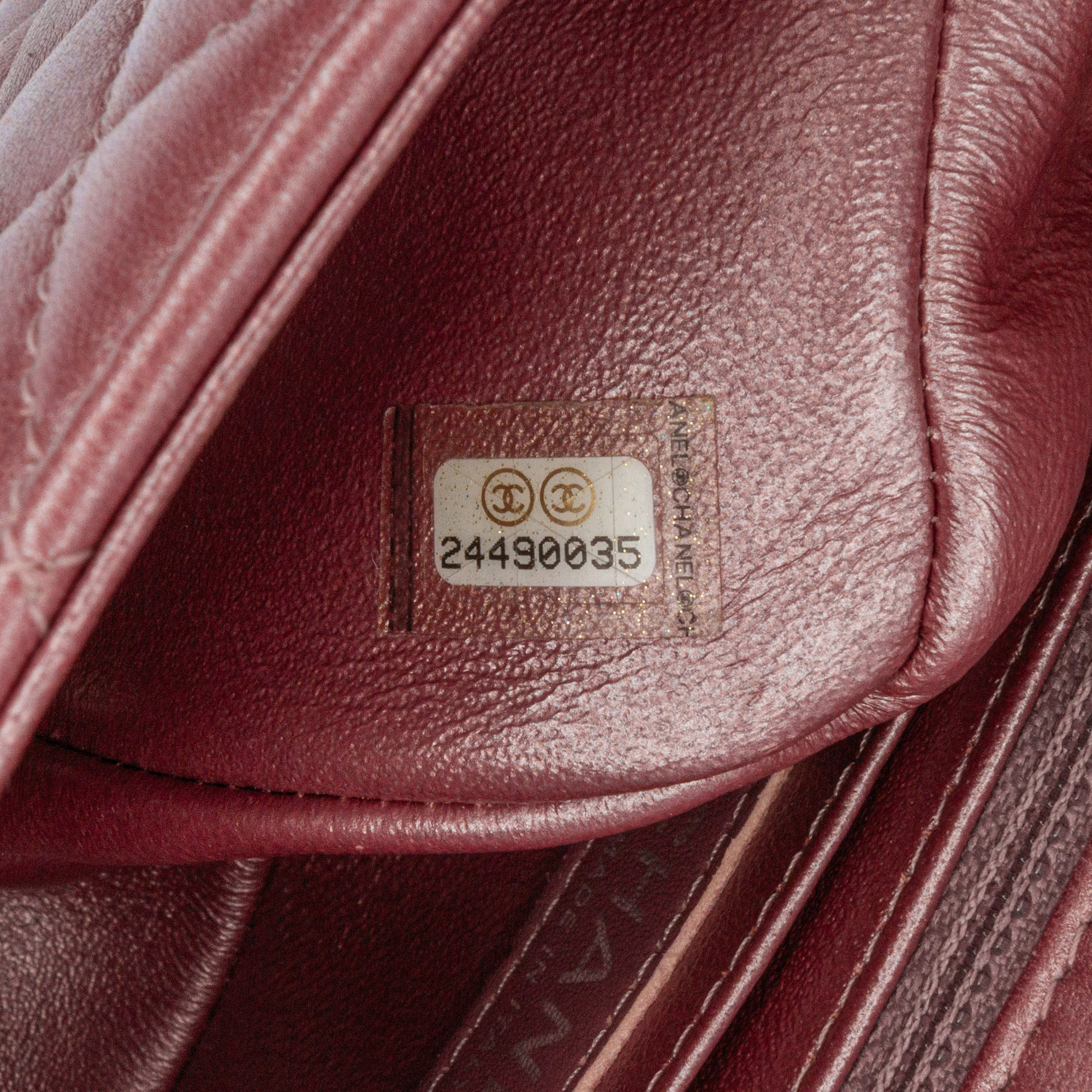 Chanel | Pre-Owned Mini Rectangular Classic Iridescent Lambskin Single Flap | Pink