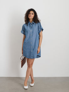 Women | Julia Shirt Dress | Chambray Rinse Wash