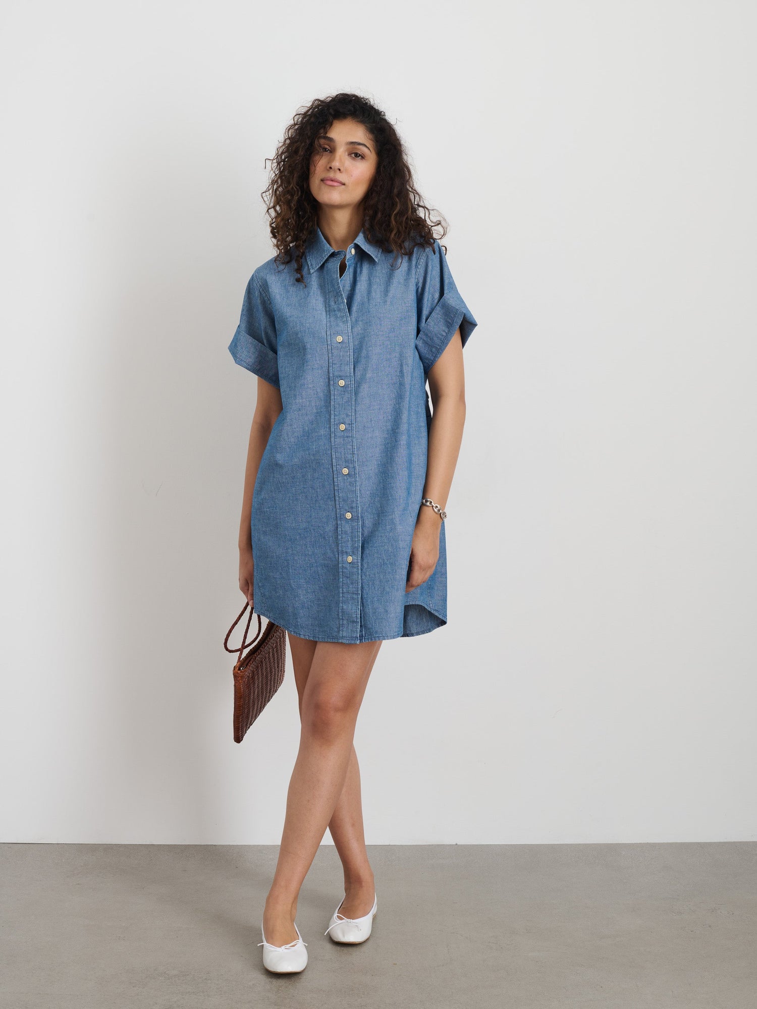Women | Julia Shirt Dress | Chambray Rinse Wash
