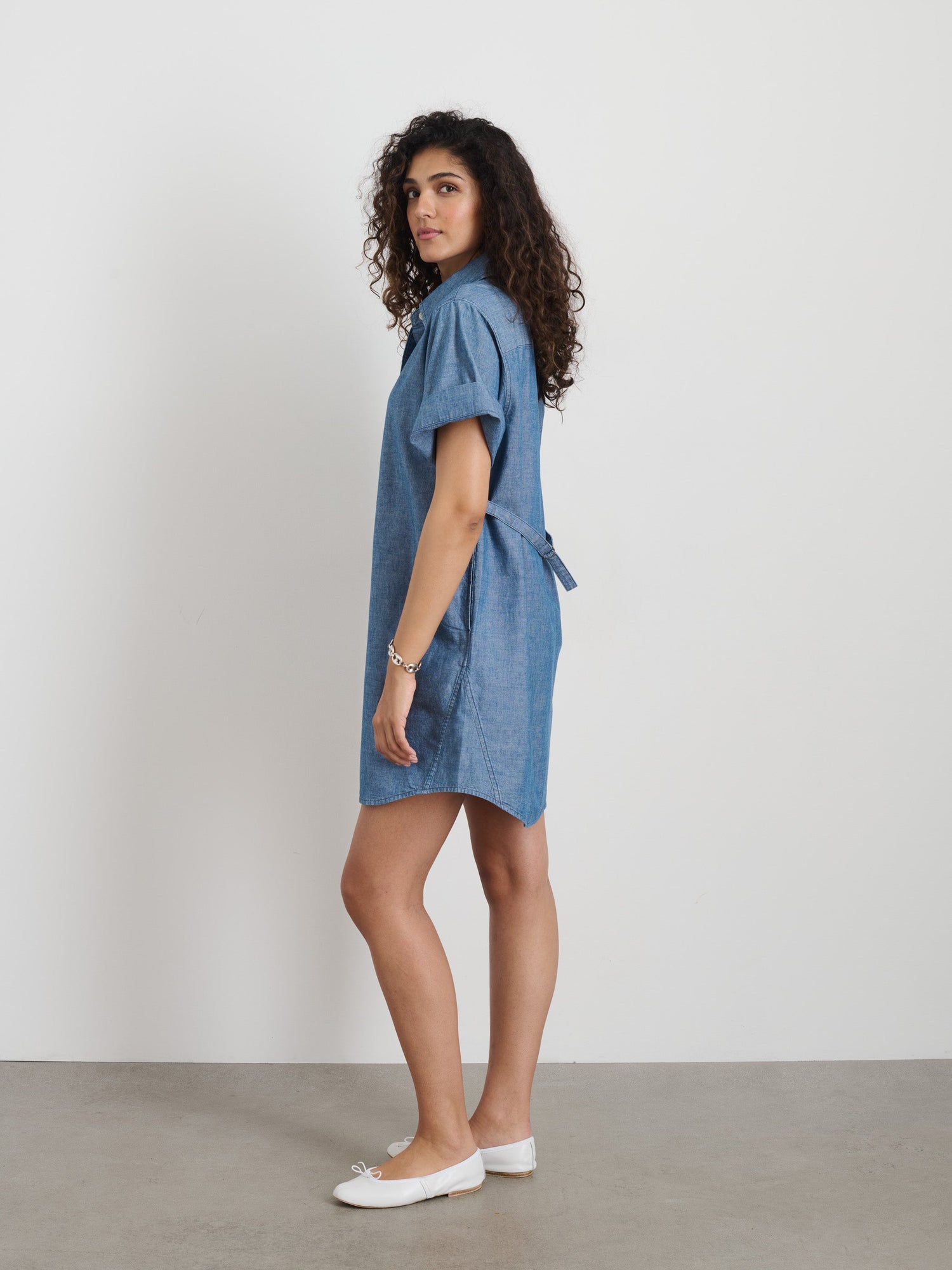 Women | Julia Shirt Dress | Chambray Rinse Wash