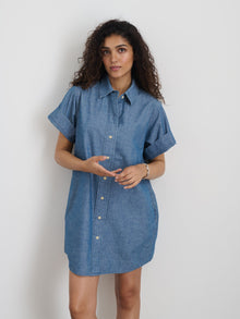 Women | Julia Shirt Dress | Chambray Rinse Wash