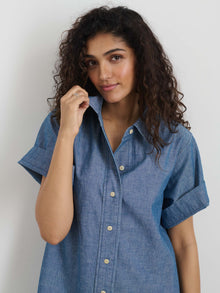 Women | Julia Shirt Dress | Chambray Rinse Wash