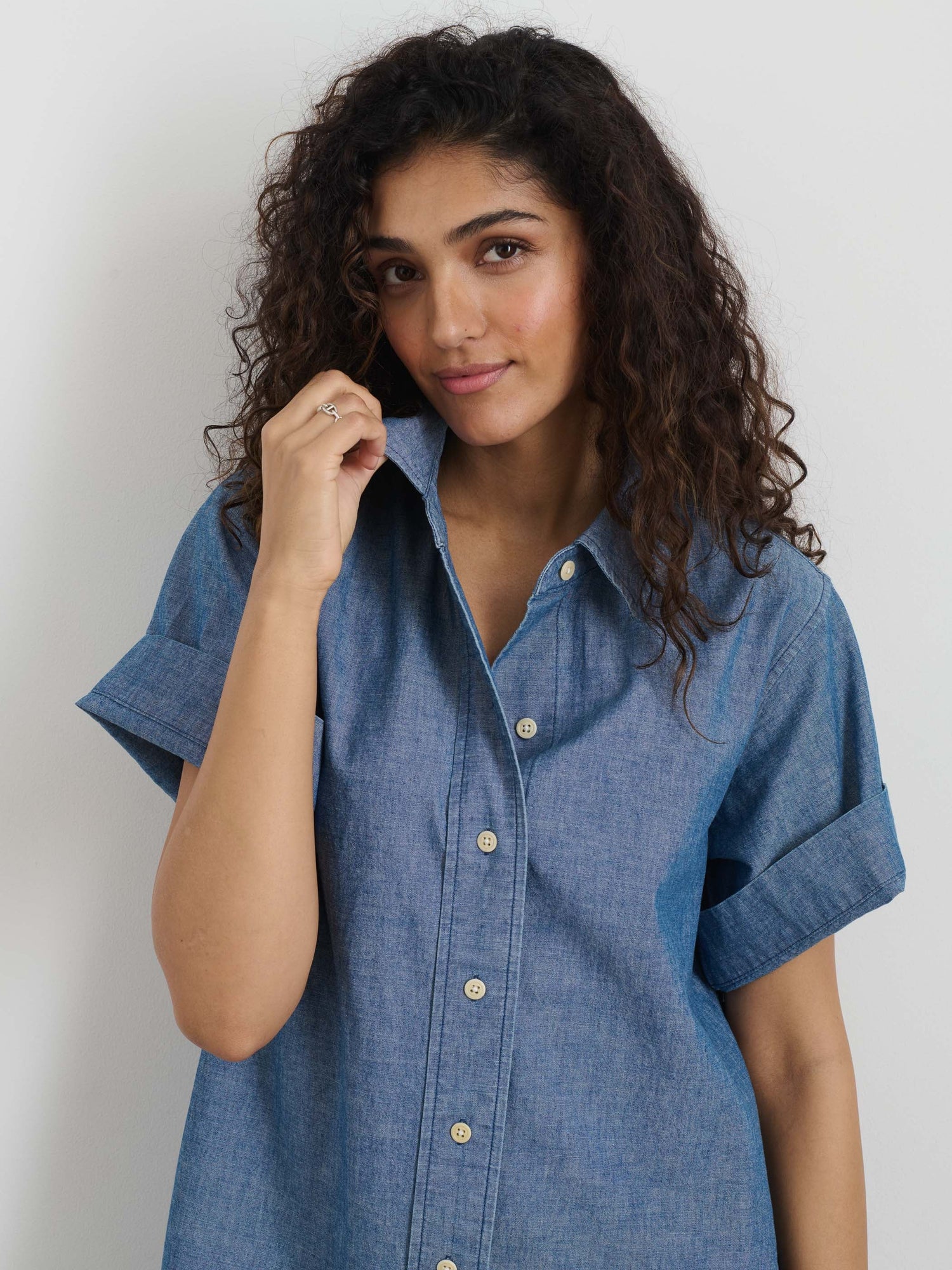 Women | Julia Shirt Dress | Chambray Rinse Wash